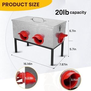 Automatic Chicken Feeder,25lb Capacity 4-Port All Weather